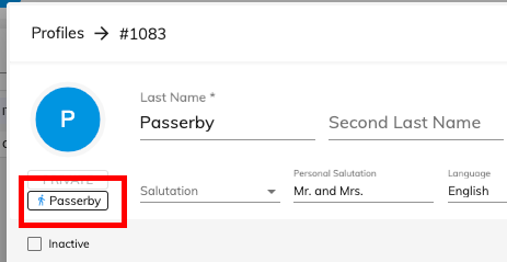 Shop passerby profile